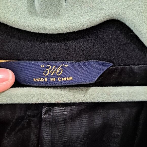 Brooks Brothers 346 Men's Size 46 Long Black Cashmere Wool Blend Luxury Coat... - Picture 2 of 12